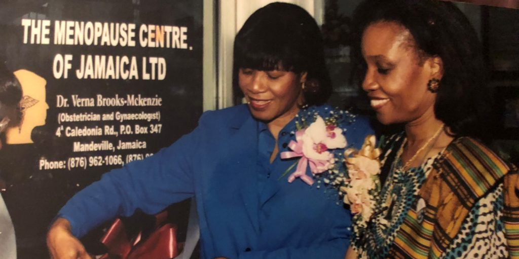 The opening of the Menopause Center of Jamaica From left ro right - Dr. Verna Brooks Mckenzie, Founder and CEO; Honorable Portia Simpson Miller, ON, former Prime Minister of Jamaica